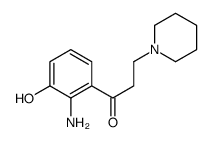 1-(2-amino-3-hydroxyphenyl)-3-piperidin-1-ylpropan-1-one结构式
