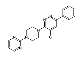 4-chloro-6-phenyl-3-(4-pyrimidin-2-ylpiperazin-1-yl)pyridazine Structure