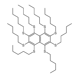 1,2,3,4,5,6,7,8-octakis(pentylsulfanyl)naphthalene Structure