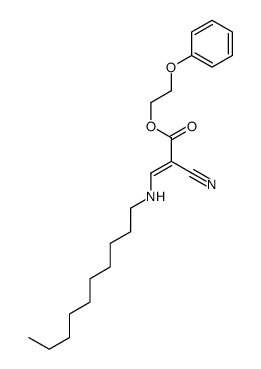 2-phenoxyethyl 2-cyano-3-(decylamino)prop-2-enoate结构式