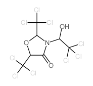 3-(2,2,2-trichloro-1-hydroxy-ethyl)-2,5-bis(trichloromethyl)oxazolidin-4-one Structure