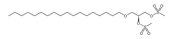 1,2-Propanediol, 3-(octadecyloxy)-, dimethanesulfonate, (S) Structure