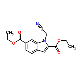 Diethyl 1-(cyanomethyl)-1H-indole-2,6-dicarboxylate Structure