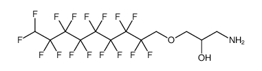 2-Propanol, 1-amino-3-[(2,2,3,3,4,4,5,5,6,6,7,7,8,8,9,9-hexadecafluorononyl)oxy]结构式