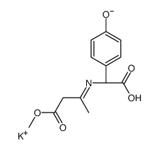 potassium (R)-(4-hydroxyphenyl)[(3-methoxy-1-methyl-3-oxopropylidene)amino]acetate Structure