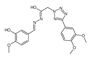 2-[5-(3,4-dimethoxyphenyl)tetrazol-2-yl]-N-[(E)-(3-hydroxy-4-methoxyphenyl)methylideneamino]acetamide结构式