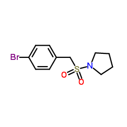 1-[(4-Bromobenzyl)sulfonyl]pyrrolidine Structure
