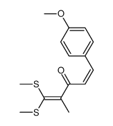 (Z)-5-(4-Methoxy-phenyl)-2-methyl-1,1-bis-methylsulfanyl-penta-1,4-dien-3-one Structure