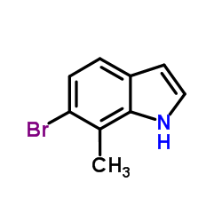 6-溴-7-甲基-1H-吲哚结构式