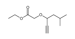 (1-isobutyl-prop-2-ynyloxy)-acetic acid ethyl ester Structure