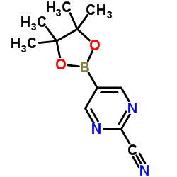 2-cyanopyrimidine-5-boronic acid pinacol ester Structure