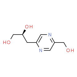 1,2-Propanediol,3-[5-(hydroxymethyl)pyrazinyl]-,(S)-(9CI) Structure
