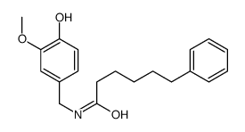 N-[(4-hydroxy-3-methoxyphenyl)methyl]-6-phenylhexanamide Structure