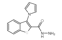 3-(1H-吡咯-1-基)-1-苯并噻吩-2-碳酰肼结构式