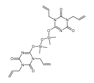 6,6'-((1,1,3,3-tetramethyldisiloxane-1,3-diyl)bis(oxy))bis(1,3-diallyl-1,3,5-triazine-2,4(1H,3H)-dione) Structure