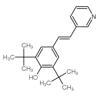 2,6-di-tert-butyl-4-(2-(3-pyridinyl)ethenyl)phenol Structure