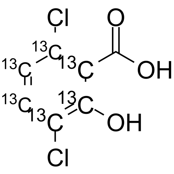 3,6-Dichloro-2-hydroxybenzoic acid-13C6 Structure