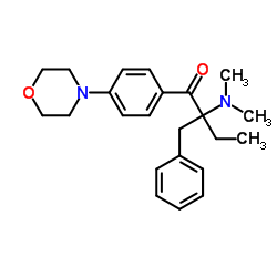 2-苄基-2-二甲基氨基-1-(4-吗啉苯基)丁酮结构式