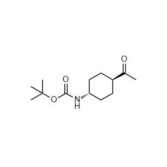(反式-4-乙酰环己基)氨基甲酸叔丁酯结构式