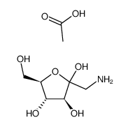 1-amino-1-deoxy-D-fructose acetic acid salt Structure