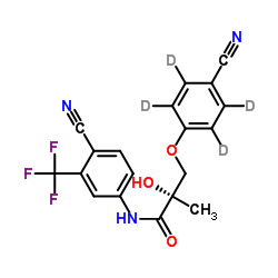 (2S)-3-(4-氰基苯氧基-2,3,5,6-D4)-N-[4-氰基-3-(三氟甲基)苯基]-2-羟基-2-甲基丙酰胺结构式