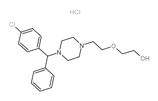 2-[2-[4-[(4-氯苯基)苯基甲基]哌嗪-1-基]乙氧基]乙醇盐酸盐结构式