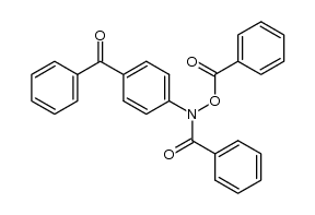 N-(benzoyloxy)-N-(4-benzoylphenyl)benzamide结构式