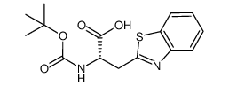 (S)-3-(benzo[d]thiazol-2-yl)-2-((tert-butoxycarbonyl)amino)propanoic acid结构式