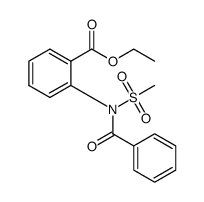 ethyl 2-[benzoyl(methylsulfonyl)amino]benzoate结构式