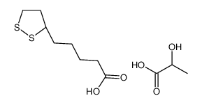 5-[(3R)-dithiolan-3-yl]pentanoic acid,2-hydroxypropanoic acid Structure