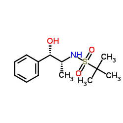 N-[(1S,2R)-1-Hydroxy-1-phenyl-2-propanyl]-2-methyl-2-propanesulfonamide Structure