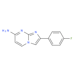 2-(4-氟苯基)咪唑并[1,2-a]嘧啶-7-胺结构式