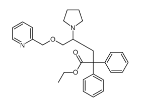 ethyl 2,2-diphenyl-5-(pyridin-2-ylmethoxy)-4-pyrrolidin-1-ylpentanoate Structure