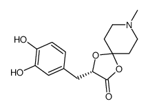 (S)-(-)-3-(3,4-Dihydroxybenzyl)-8-methyl-1,4-dioxa-8-azaspiro<4,5>decan-2-on结构式