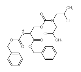 Serine, N-carboxy-,dibenzyl ester, bis(2-chloropropyl)carbamate (ester), DL- (8CI) Structure