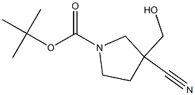 3-氰基-3-(羟甲基)吡咯烷-1-甲酸叔丁酯结构式