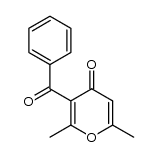 3-benzoyl-2,6-dimethyl-4-pyrone结构式