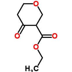 4-氧代四氢化-2H-吡喃-3-甲酸乙酯结构式