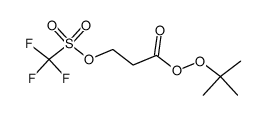3-Trifluoromethanesulfonyloxy-propaneperoxoic acid tert-butyl ester结构式