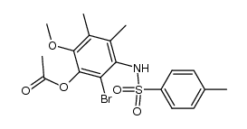 2-bromo-6-methoxy-4,5-dimethyl-3-(4-methylphenylsulfonamido)phenyl acetate结构式