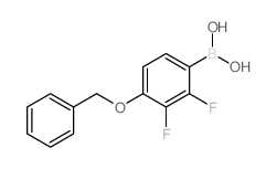 4-苄氧基-2.3-二氟苯硼酸结构式