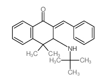 1(2H)-Naphthalenone,3-[(1,1-dimethylethyl)amino]-3,4-dihydro-4,4-dimethyl-2-(phenylmethylene)-结构式