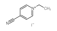 Pyridinium,4-cyano-1-ethyl-, iodide (1:1)结构式