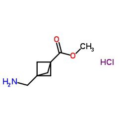 3-(氨基甲基)双环[1.1.1]戊烷-1-羧酸甲酯盐酸盐结构式