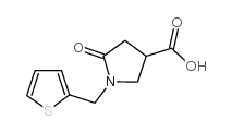 5-氧-1-(2-噻嗯甲基)吡咯烷酮-3-羧酸结构式