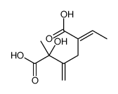 [S,(+)]-5-[(Z)-Ethylidene]-2-hydroxy-2-methyl-3-methylenehexanedioic acid结构式