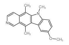 6H-Pyrido[4,3-b]carbazole,9-methoxy-5,6,11-trimethyl-结构式