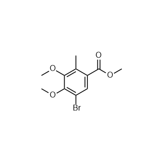 5-溴-3,4-二甲氧基-2-甲基苯甲酸甲酯结构式