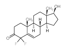 (8R,9S,10R,13S,14S,17S)-4,4-difluoro-17-hydroxy-10,13-dimethyl-2,7,8,9,11,12,14,15,16,17-decahydro-1H-cyclopenta[a]phenanthren-3-one structure