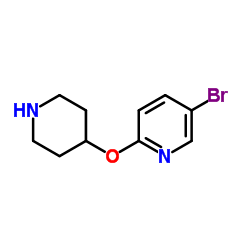 5-溴-2-(哌啶-4-基氧基)吡啶结构式